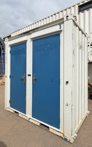 Double Toilet Block | Male & Female WC | 8x5 Ft | Unrefurbished Portable Toilet Block | 1+1 Toilet Block | Blue/White | No 1763