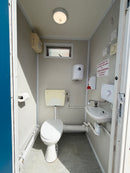 Double Toilet Block | Male & Female WC | 8x5 Ft | Unrefurbished Portable Toilet Block | 1+1 Toilet Block | Blue/White | No 1763