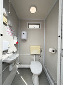 Double Toilet Block | Male & Female WC | 8x5 Ft | Unrefurbished Portable Toilet Block | 1+1 Toilet Block | Blue/White | No 1763