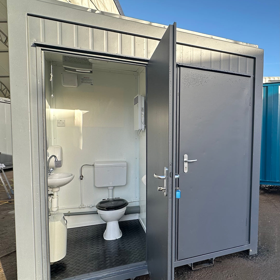 Double Toilet Block | Male Female WC | 8x5 Ft | Refurbished Portable Toilet Block | 1+1 Toilet | No 1388
