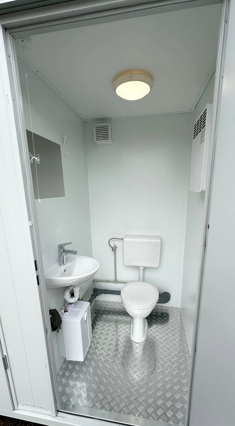 Toilet + Urinal | Male / Female WC + Urinal | 8x5 Ft | NEW Portable Toilet Block Toilet Block | Light Grey | No 792