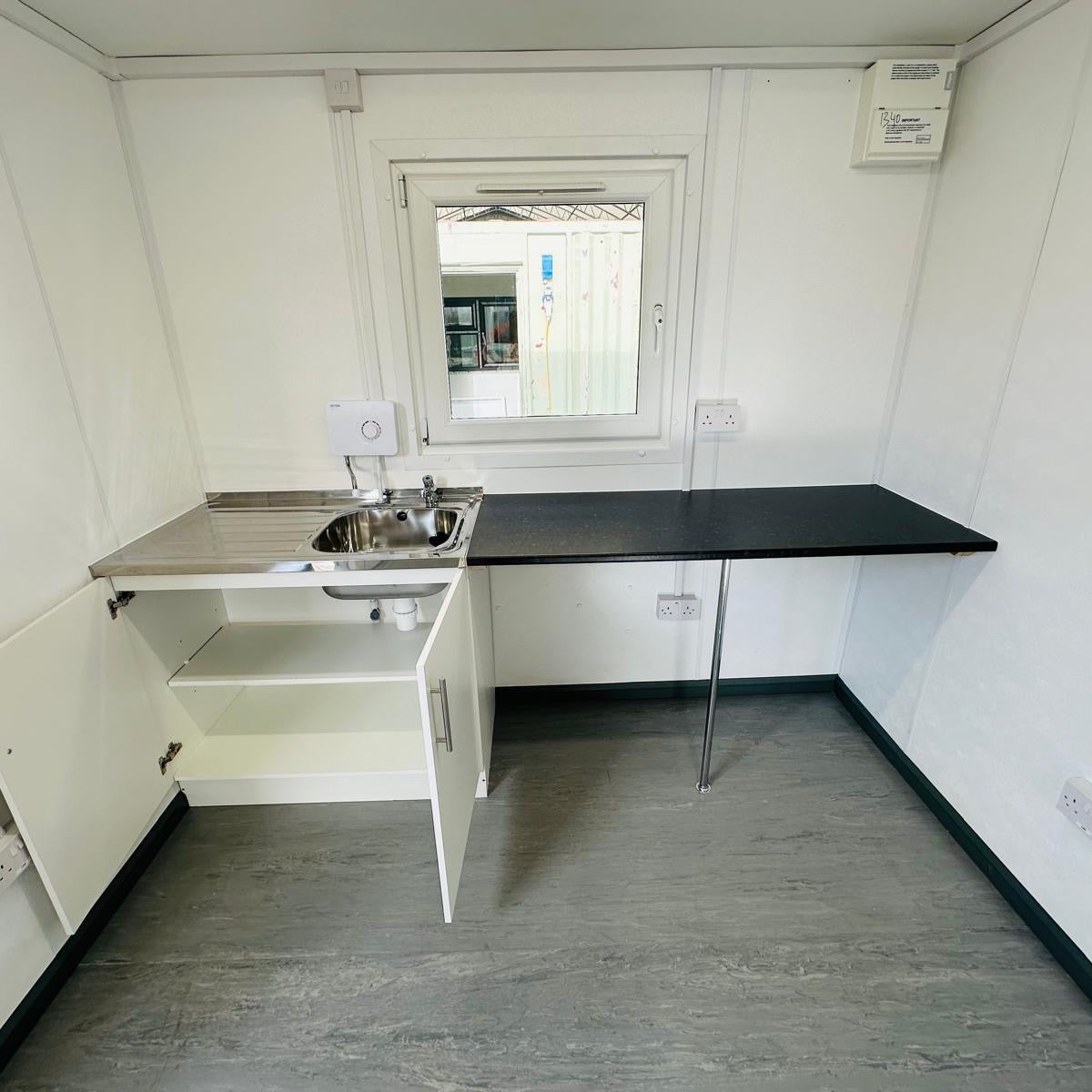 24x9 ft | Open Plan Office | With Kitchenette | Site Accommodation | Anti-Vandal Cabin | No 1340