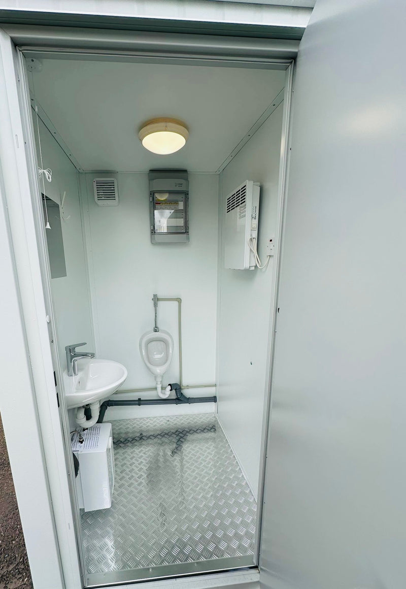 Toilet + Urinal | Male / Female WC + Urinal | 8x5 Ft | NEW Portable Toilet Block Toilet Block | Light Grey | No 792