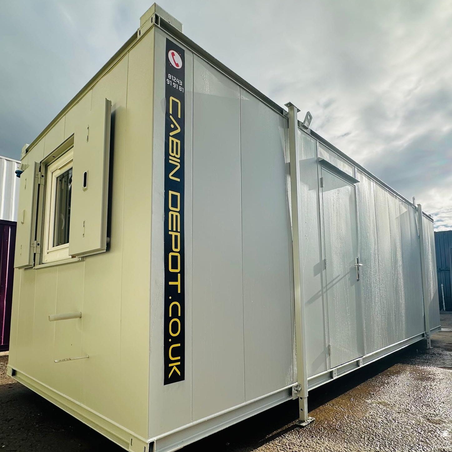 24x9 ft | Open Plan Office | With Kitchenette | Site Accommodation | Anti-Vandal Cabin | No 1340