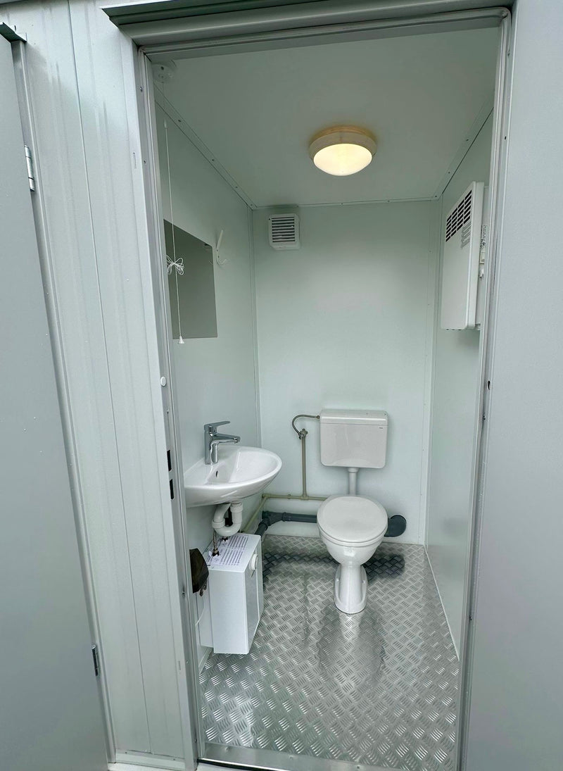 Toilet + Urinal | Male / Female WC + Urinal | 8x5 Ft | NEW Portable Toilet Block Toilet Block | Light Grey | No 792