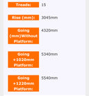 Staircase with Landing  for Cabins Stack and Building Site Set Ups- Unrefurbished | No S13U
