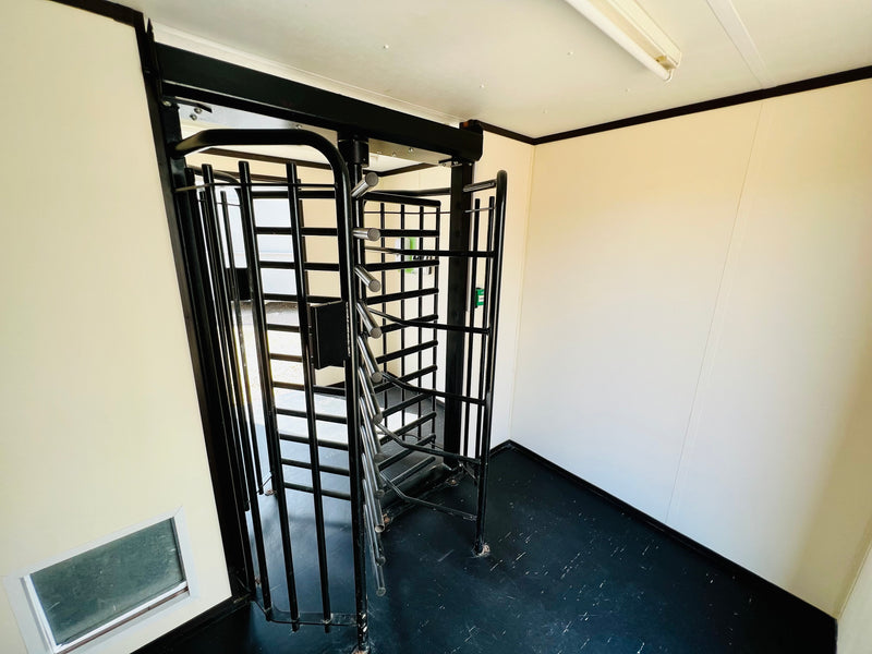 Turnstile Gate Cabin |13x10ft |  Access Control Cabin Pod | High Security Turnstile Floor To Ceiling | No 694