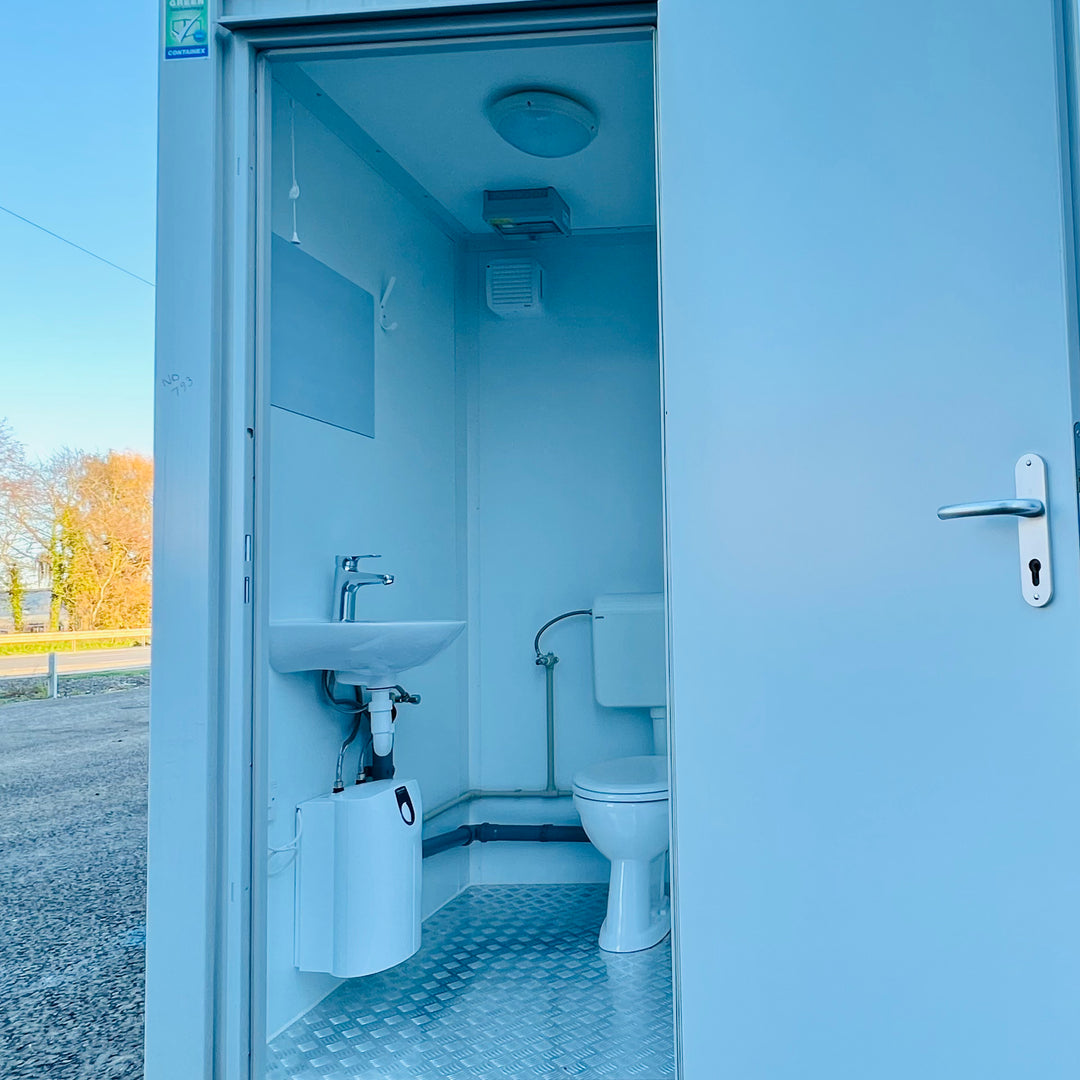 New Single Toilet Block | 5x5ft | WC | Containex Toilet Blocks | Light Grey | No 791 LG