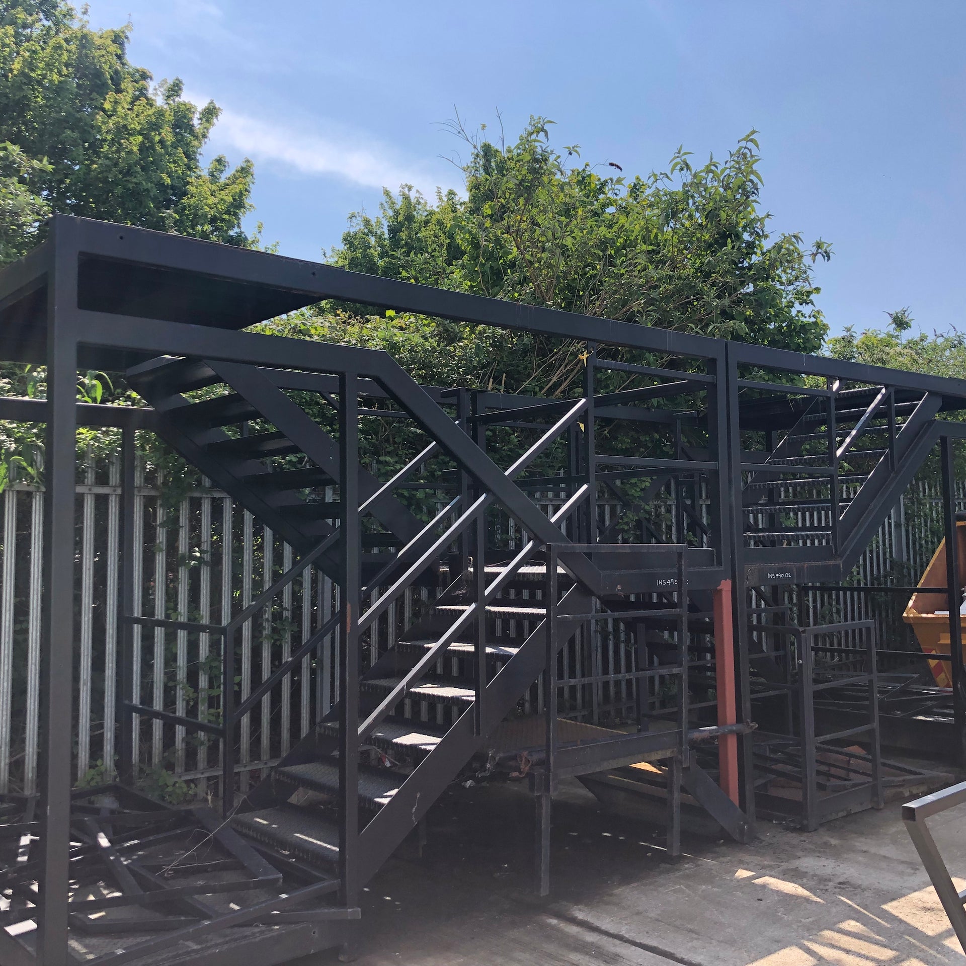 Modular Steel External Staircase For Double Stacking Cabins & Modular Buildings