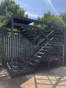 Modular Steel External Staircase For Double Stacking Cabins & Modular Buildings